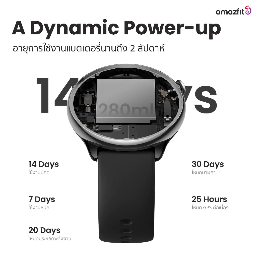 Amazfit GTR Mini 43mm Smart Watch มี GPS แม่นยำ โหมดกีฬา 120+ แบตอึด 14 วัน ตรวจสุขภาพ 24 ชม. กันน้ำ 5ATM https://wayoza.com