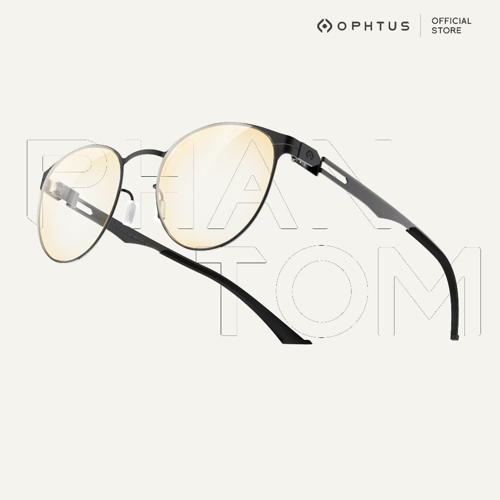 OPHTUS รุ่น Phantom สี Black เลนส์ RetinaX Amber แว่นกรองแสงสำหรับเกมเมอร์ https://wayoza.com