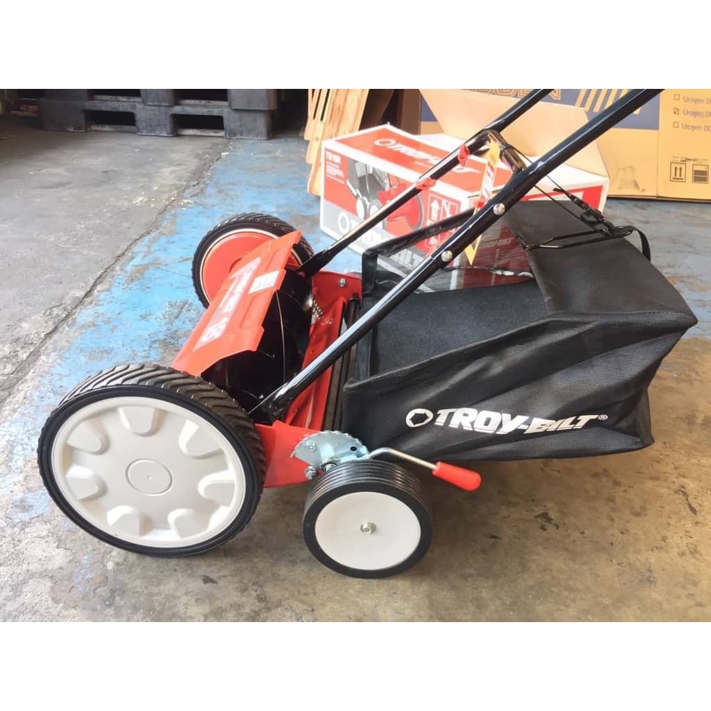 TROY-BILT รถตัดหญ้าแบบเข็น รถเข็นตัดหญ้าสนาม แบบไม่ใช้เครื่องยนต์ รุ่น 16 นิ้ว ไม่มีถุงเก็บหญ้า 18 นิ้ว มีถุงเก็บหญ้า https://wayoza.com