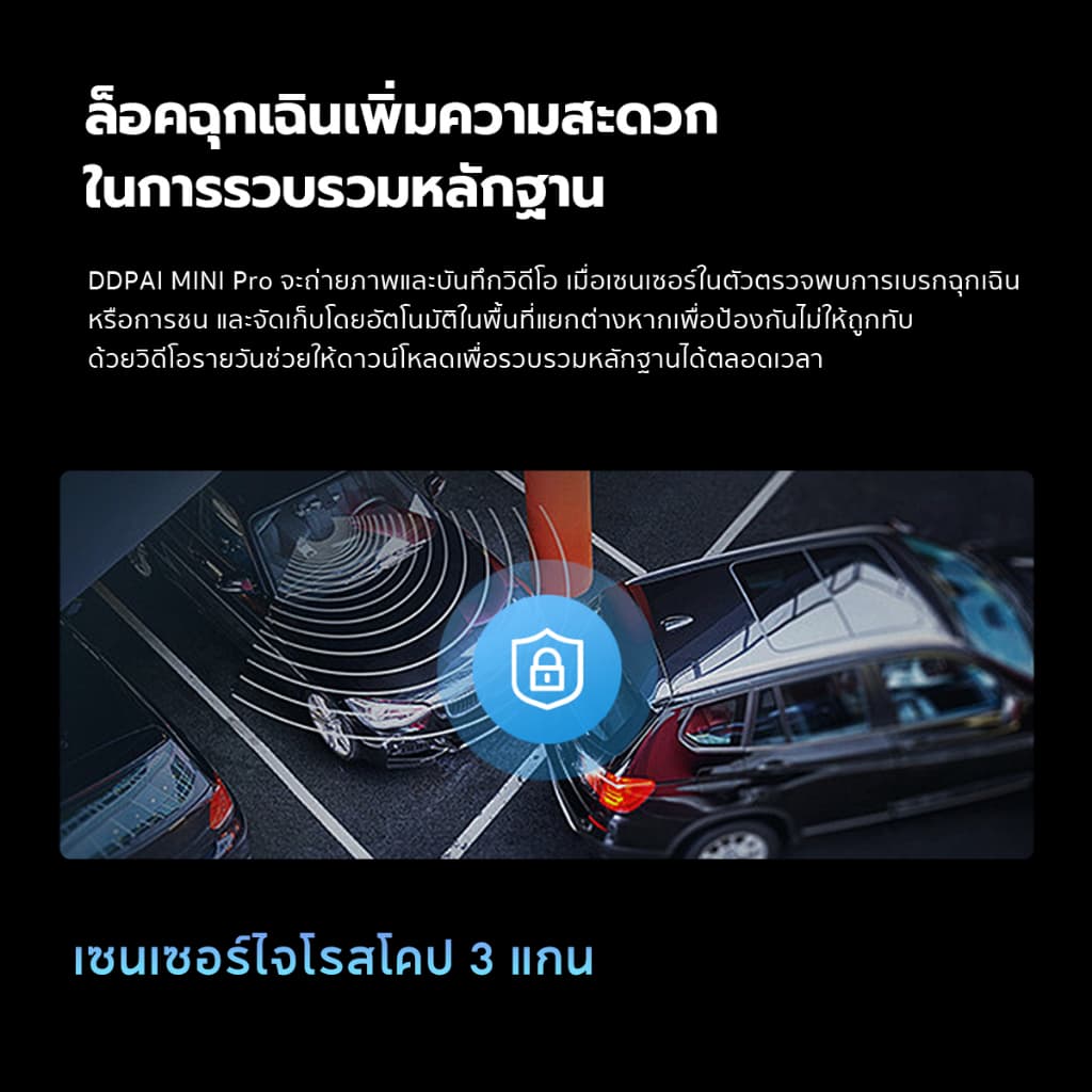 DDPAI MINI Pro กล้องติดรถยนต์ Dash Cam 1296P HD เมนูภาษาไทย รับประกันศูนย์ไทย 1ปี wifi กล้องติดรถยนต์อัจฉริยะ https://wayoza.com
