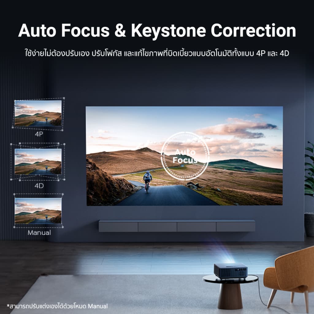 Yaber K1 โปรเจคเตอร์ Google TV 1080P FHD โฟกัสอัตโนมัติ รองรับ 4K ลำโพง15w คมชัดถึง Lumens projector ดูหนัง https://wayoza.com