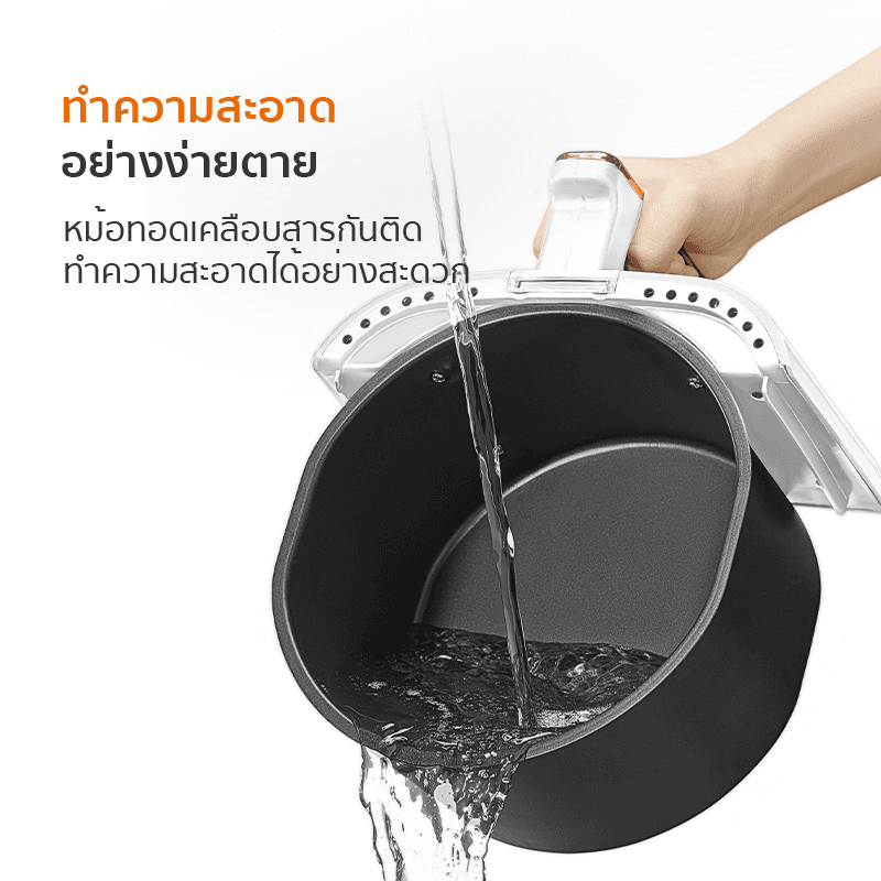 Gaabor รุ่น GA-E45A02 ขนาด 4.5 ลิตร หม้อทอดไร้น้ำมัน 1400W หน้าจอดิจิตอล อเนกประสงค์ อบลมร้อน ระบบตัดไฟฟ้าอัตโนมัติ Air fryer https://wayoza.com