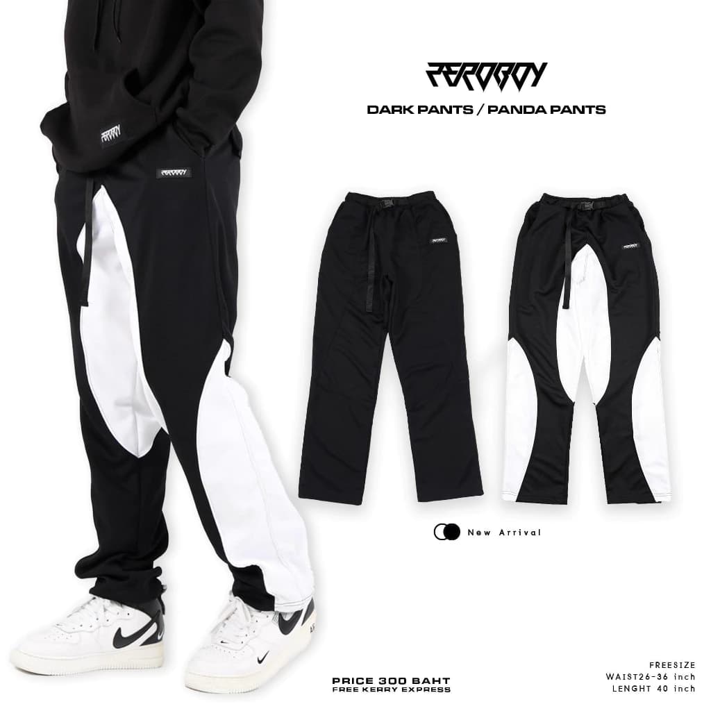 ZEROBOY - DARK PANTS  กางเกงวอร์มขายาวสีดำ New Arrival https://wayoza.com