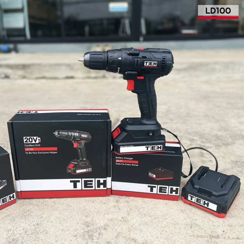 TEH รุ่น LD100 แรงบิด 30 N.m  ไขควงคลัชไร้สาย เจาะ ขันสกรู สว่านไร้สาย 2 ระบบ สว่านไฟฟ้าเจาะเหล็ก สว่านไฟฟ้าเจาะไม้ https://wayoza.com