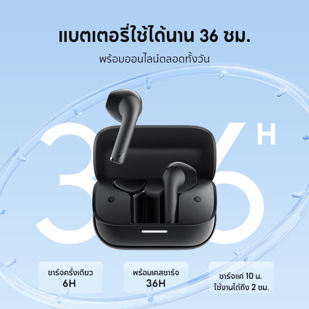 Soundcore K20i หูฟังบลูทูธ สายหูฟังไร Ai ตัดเสียงรบกวนขณะโทร โหมดเกม เล่นนานสูงสุด 36H ชาร์จเร็ว Bluetooth 5.3 https://wayoza.com