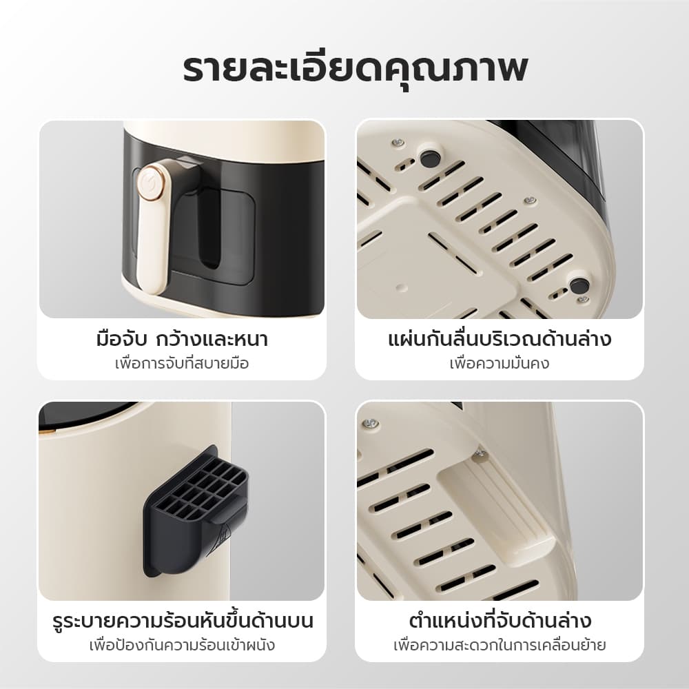 Gaabor รุ่น AF-45T01A ขนาด 5 ลิตร หม้อทอดไร้น้ำมัน 1350W อเนกประสงค์ หม้ออบลมร้อน หม้อทอดไฟฟ้า Air fryer https://wayoza.com