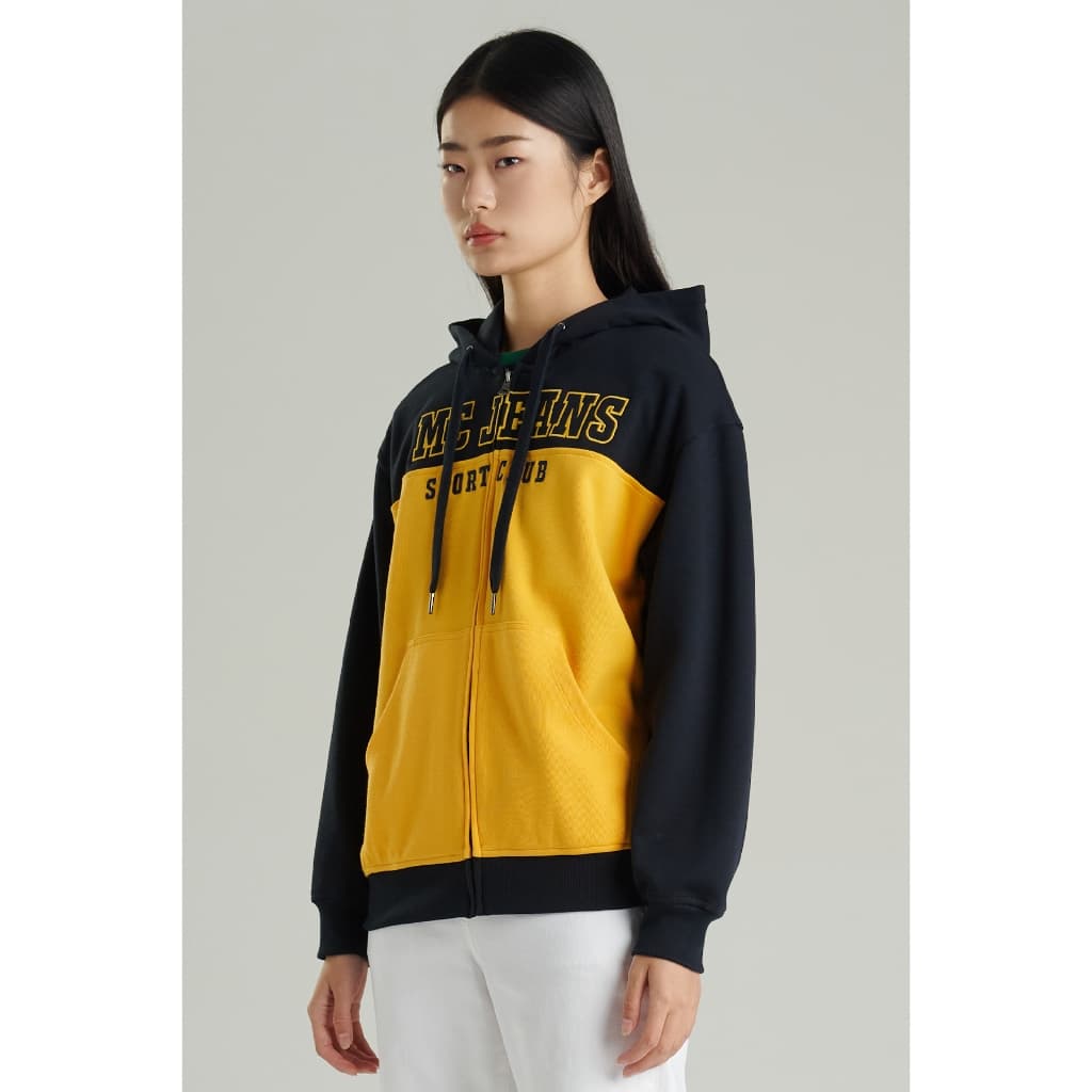 Mc jeans เสื้อกันหนาว ฮู้ดดี้ Unisex แขนยาว สีกรมท่า MJHP219 https://wayoza.com