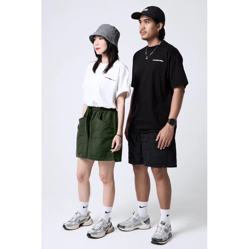 UPPERGOD กางเกงขาสั้น Shorts Nylon มีเชือกผูกเอว เกรดพรีเมี่ยม สีดำ สีเทา สีเขียวขี้ม้า สีครีม https://wayoza.com