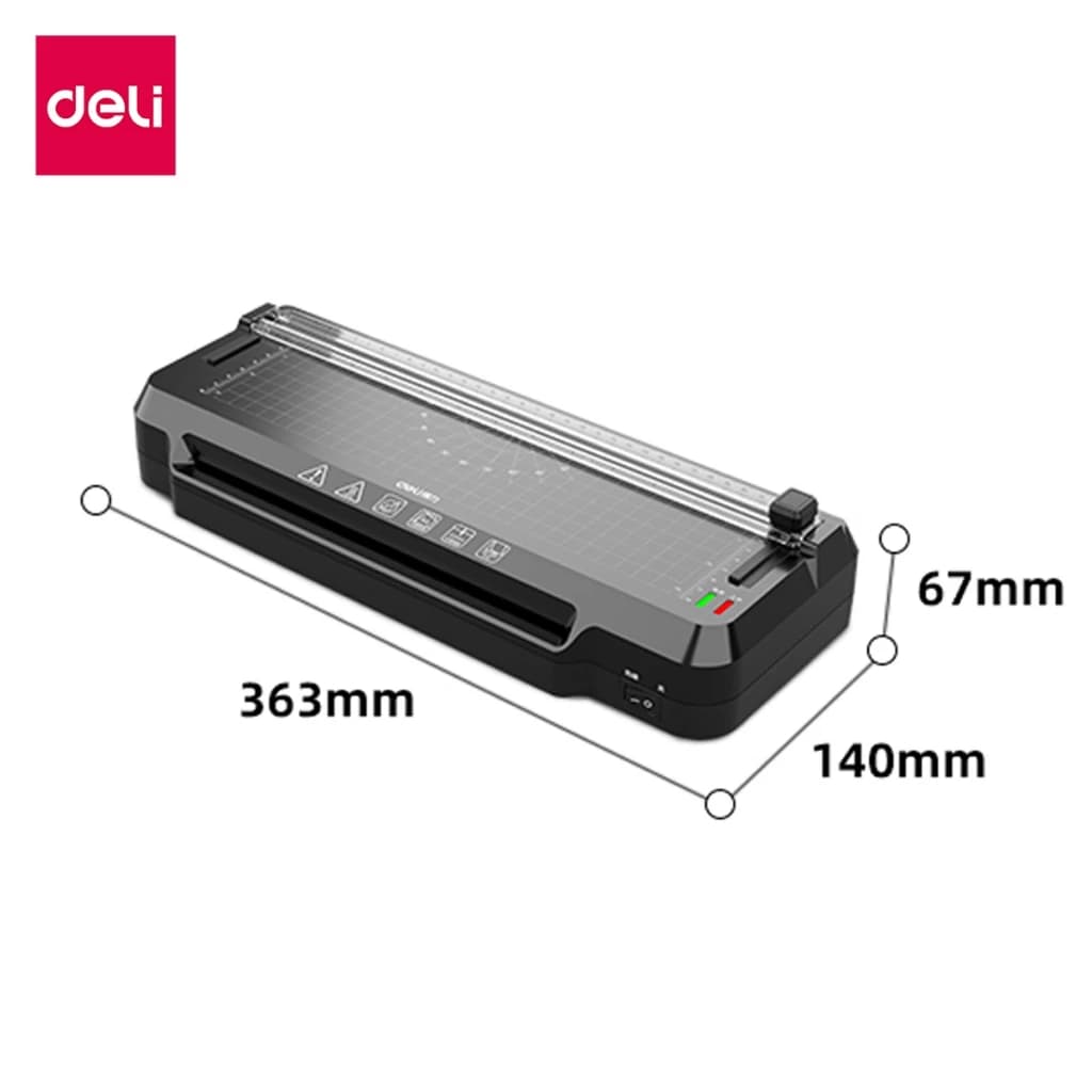 Deli ET109, GQ400 เครื่องเคลือบเอกสาร เครื่องเคลือบบัตร 2 in 1 ขนาด A4 แถมฟรีที่ตัดกระดาษ และเครื่องตัดมุม ร้อนเร็วภายใน 4 นาที Laminator https://wayoza.com
