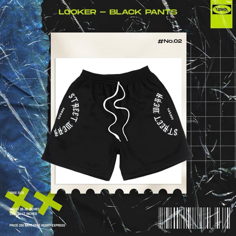 LOOKER - BLACK PANTS กางเกงขาสั้นผ้าสำลี https://wayoza.com
