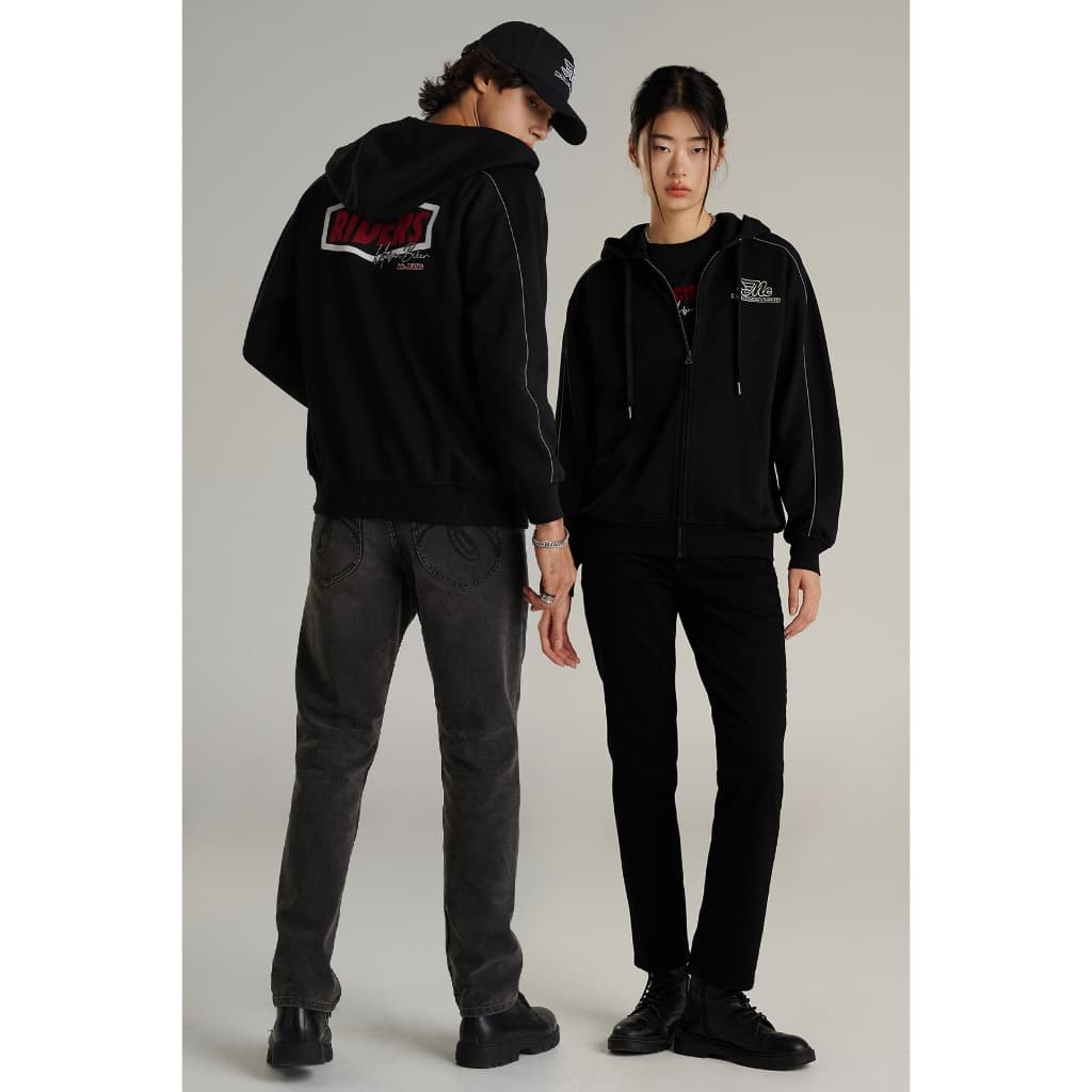 Mc jeans เสื้อกันหนาว ฮู้ดดี้ Unisex แขนยาว สีดำ MJHP215 https://wayoza.com