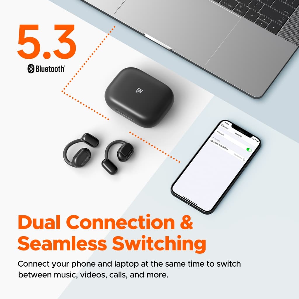 SoundPEATS GoFree หูฟัง Open Ear Bluetooth 5.3 หูฟังบลูทูธ หูฟังไร้สาย https://wayoza.com