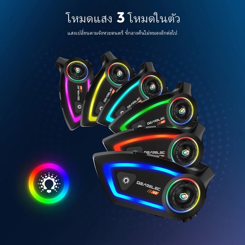 GEARELEC X2 หมวกกันน็อกบลูทูธ มอเตอร์ไซค์ บลูทูธ 5.3 กันน้ำ IP67 โทรศัพท์ตอบรับอัตโนมัติ ฟังเพลง การยกเลิกเสียงรบกวน DSP & CVC https://wayoza.com