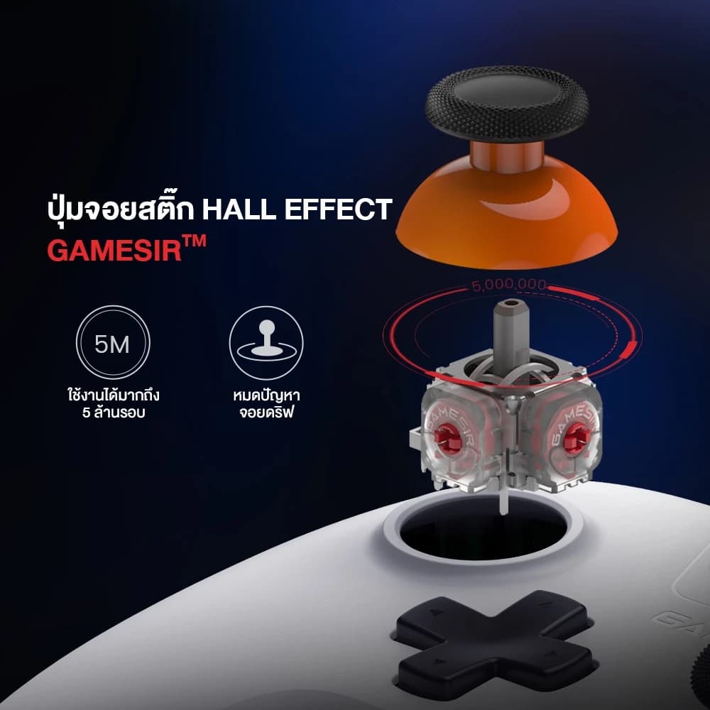GAMESIR Nova Lite Multiplatform Controller จอยเกมไร้สาย ™ Hall Effect มอเตอร์ Dual Rumble https://wayoza.com