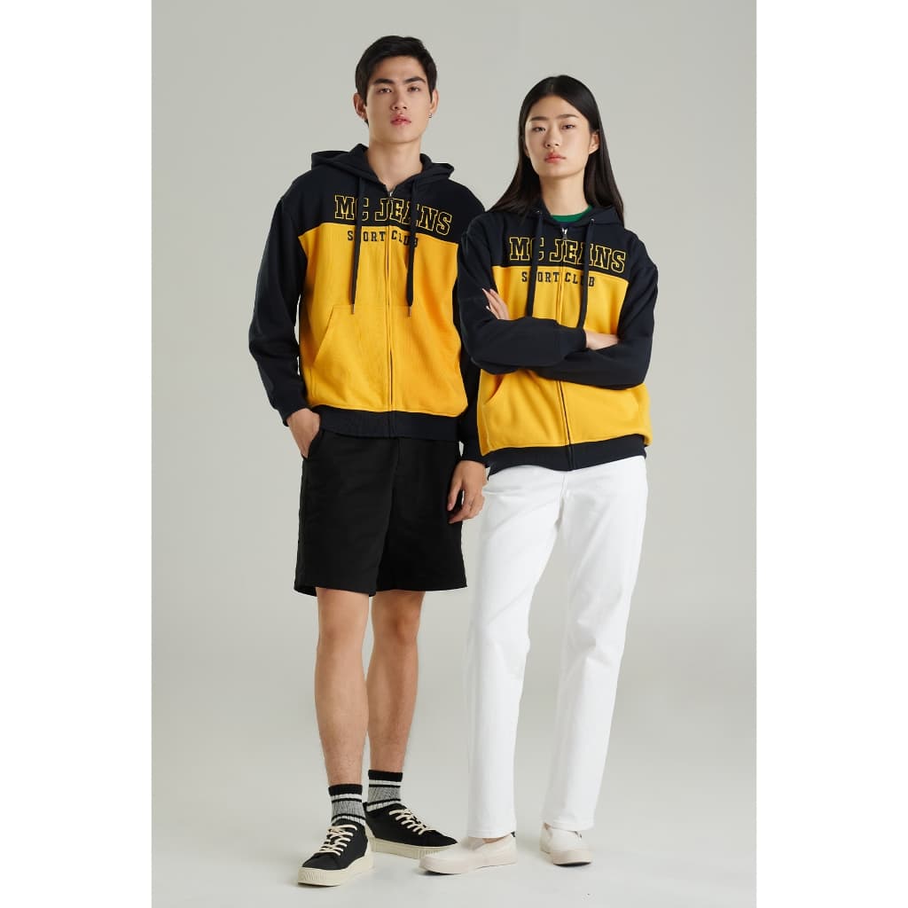 Mc jeans เสื้อกันหนาว ฮู้ดดี้ Unisex แขนยาว สีกรมท่า MJHP219 https://wayoza.com