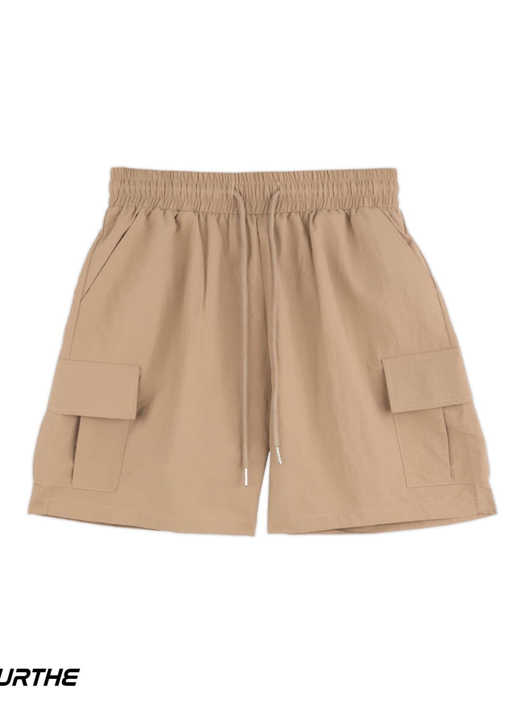URTHE - กางเกงขาสั้น คาร์โก้ เอวยืด รุ่น CARGO SHORTS สี ดำ เทา น้ำตาล https://wayoza.com