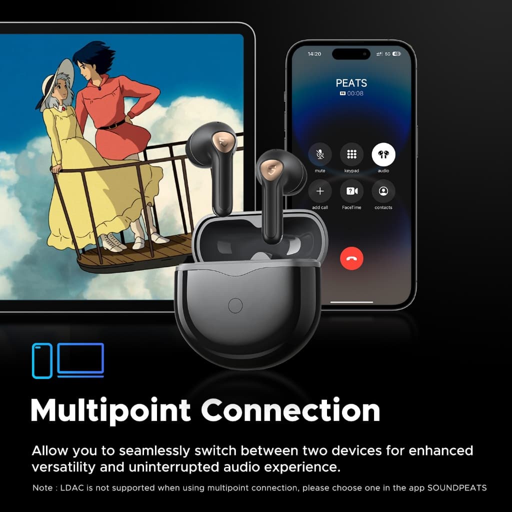 Soundpeats Air4 Lite หูฟังไร้สาย หูฟังบลูทูธ Bluetooth 5.3 Hi-Res LDAC https://wayoza.com