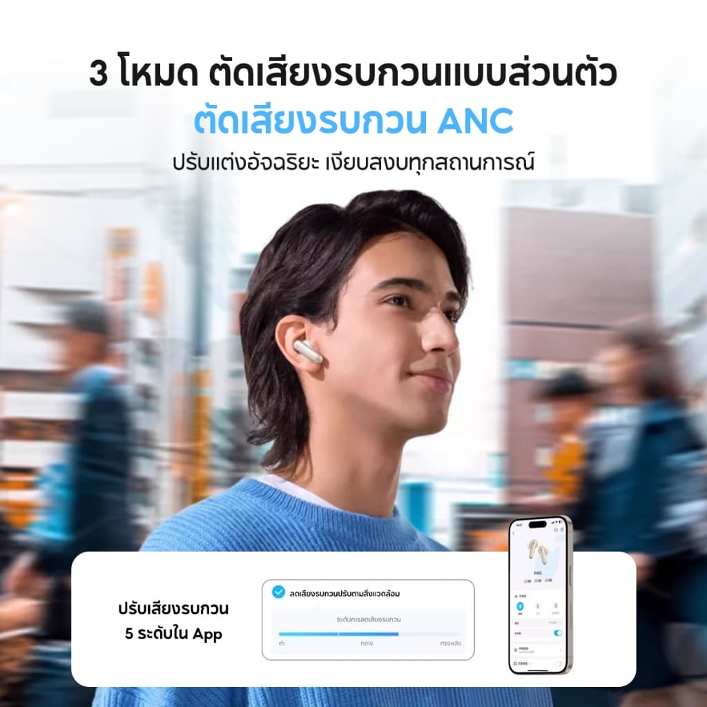 Soundcore P40i Smart ANC True-Wireless Bluetooth 5.3 Earbuds หูฟังบลูทูธไร้สาย ลดเสียงรบกวน All-New Reduce Noise https://wayoza.com