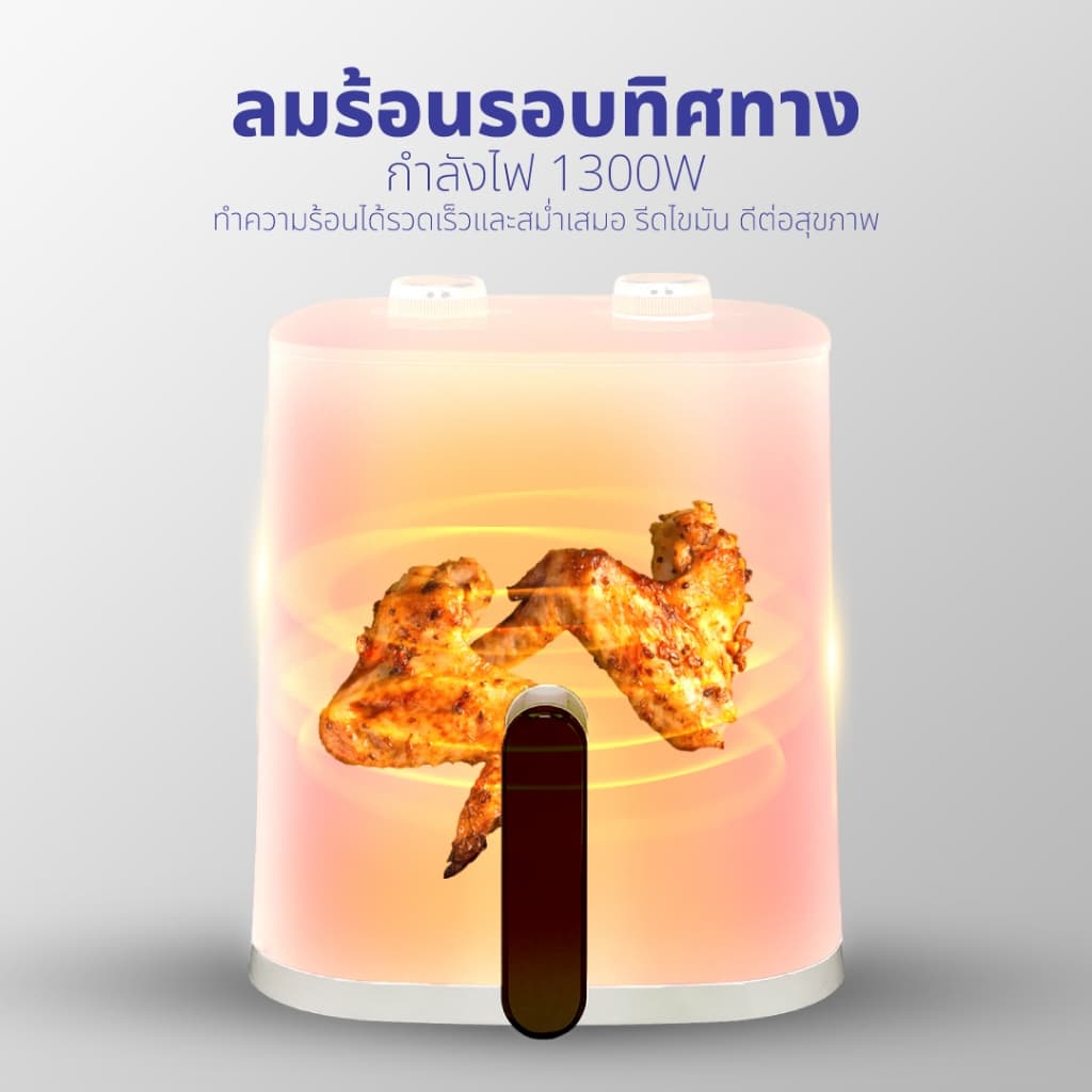 KASHIWA รุ่น KW-815 หม้อทอดไร้น้ำมัน ขนาด 4 ลิตร หม้อทอด Air Fryer หม้ออบลมร้อน https://wayoza.com