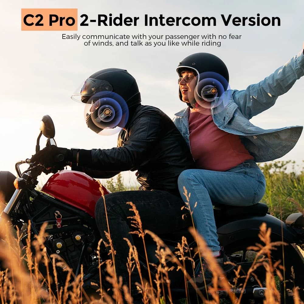 GEARELEC C2 Pro หูฟังบลูทูธติดหมวก BT5.3 กันน้ำIPX7 อินเตอร์คอม ลดเสียงรบกวนอัจฉริยะ แฮนด์ฟรี แบ่งปันเพลง Helmet Heasets https://wayoza.com