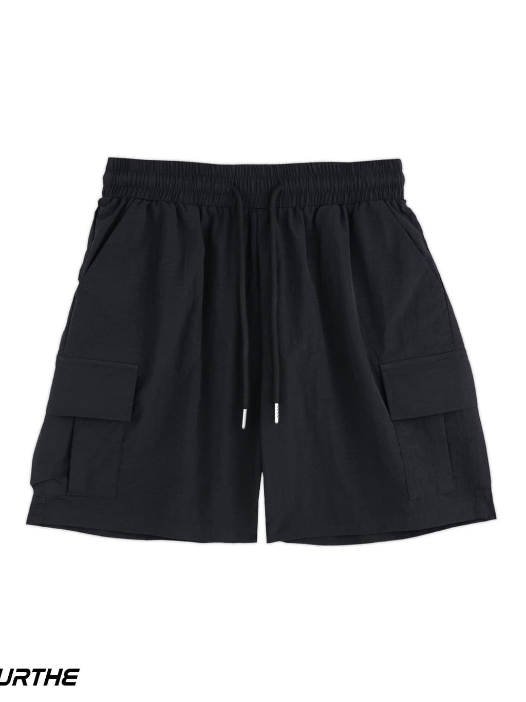 URTHE - กางเกงขาสั้น คาร์โก้ เอวยืด รุ่น CARGO SHORTS สี ดำ เทา น้ำตาล https://wayoza.com