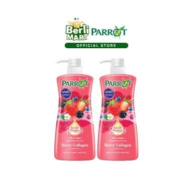 PARROT แพรอทครีมอาบน้ำ เซรั่ม วิตามิน เบอร์รี่ คอลลาเจน Shower Cream Serum Vitamin Berry Collagen