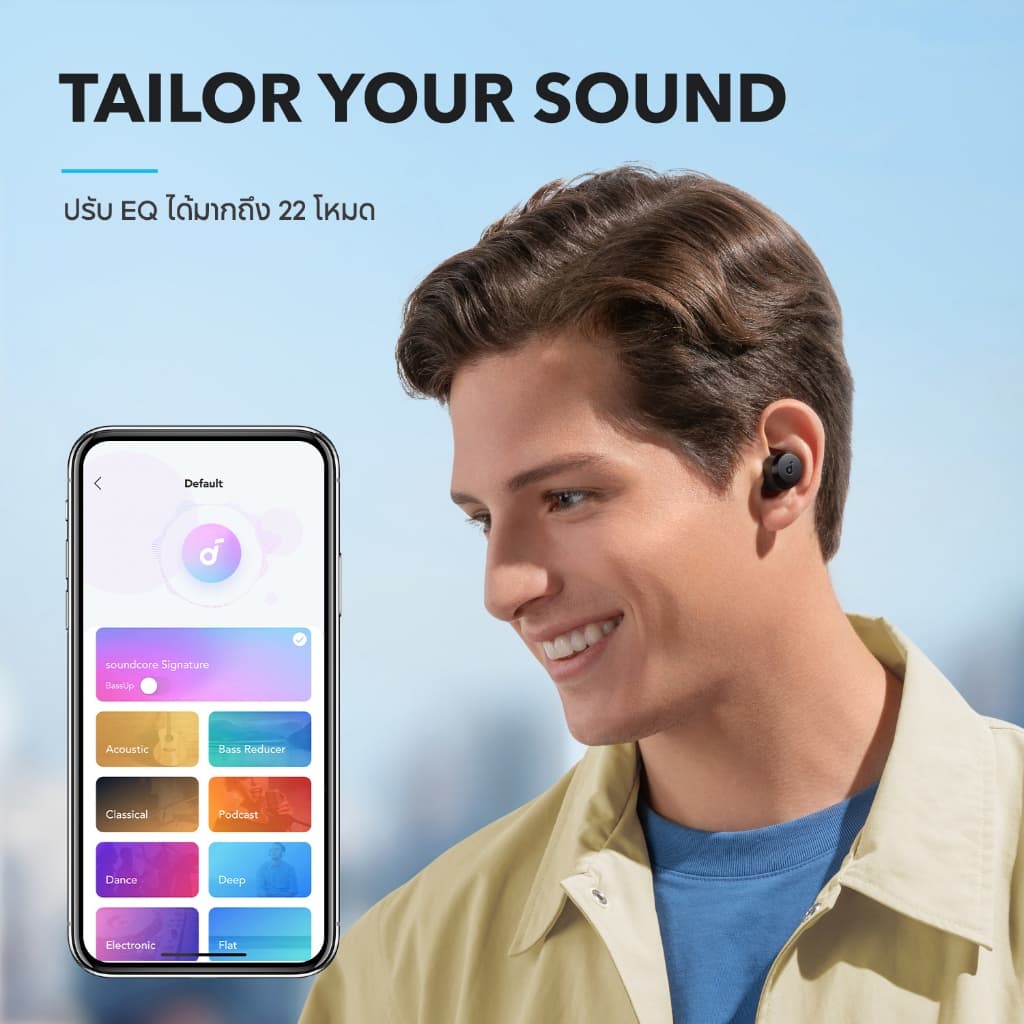 Soundcore A20i True Wireless Bluetooth 5.3 Earphone หูฟังบลูทูธ Noise Cancelling Earbuds Bass Up A3948 https://wayoza.com