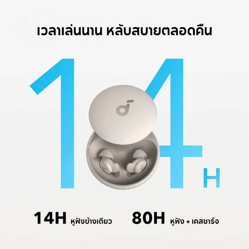 Soundcore A20 หูฟังใส่นอน หูฟังบลูทูธ จุกหูฟังซิลิโคน Bluetooth 5.3 หูฟังตัดเสียงรบกวนขณะนอนหลับ ทดสอบคุณภาพการนอนหลับ หูฟังไร้สาย https://wayoza.com