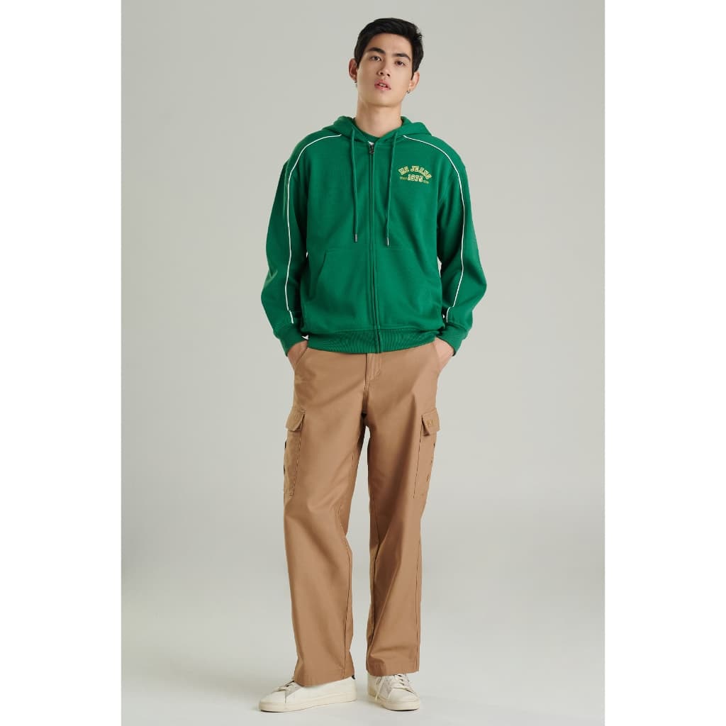 Mc jeans เสื้อกันหนาว ฮู้ดดี้ Unisex แขนยาว สีเขียว MJHP224 https://wayoza.com