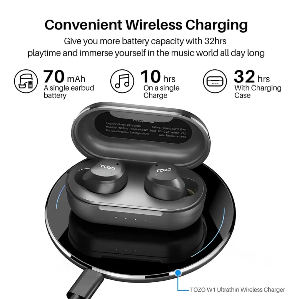 TOZO NC9 Pro หูฟังบลูทูธ In-Ear 6 Mics ENC IPX6 Bluetooth 5.3 https://wayoza.com