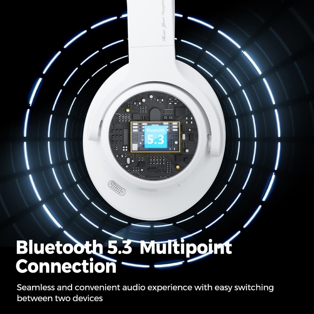 SoundPEATS SPACE หูฟังครอบหู Bluetooth 5.3 Headphones รองรับ Hi-res มี Hybrid ANC ใช้ได้นาน 123 ชม. Game mode https://wayoza.com