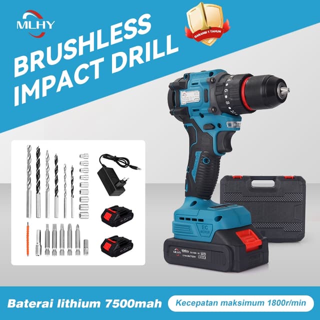MLHY สว่านไร้สาย 3 ระบบ เจาะ ขันสกรู กระแทก 3IN1 มีระบบกระแทก 299vf สว่านแบต Cordless Impact Drill สว่านไฟฉายไร้สาย