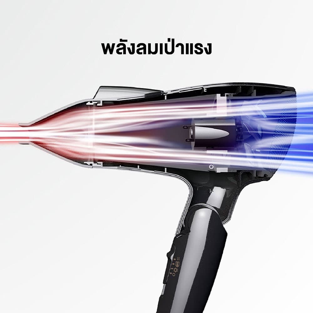 Panasonic รุ่น EH-NE66-KL ไดร์เป่าผม Hair Dryer (2000 วัตต์) กำลังไฟ 2,000 วัตต์ Heat Protection ป้องกันความร้อนสูงเกิน https://wayoza.com