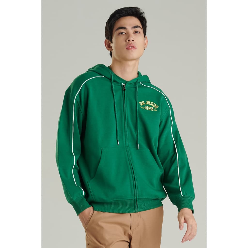 Mc jeans เสื้อกันหนาว ฮู้ดดี้ Unisex แขนยาว สีเขียว MJHP224 https://wayoza.com