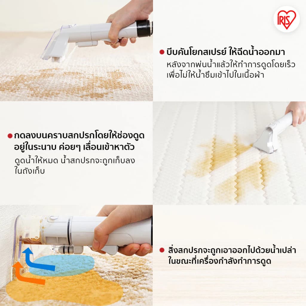 IRIS OHYAMA RNS-P10 เครื่องทำความสะอาดพรม เบาะผ้า เฟอร์นิเจอร์ผ้า แรงดูดทรงพลัง ไอริส โอยามะ https://wayoza.com