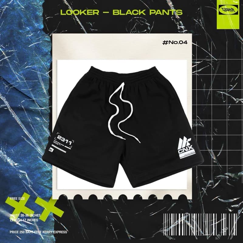LOOKER - BLACK PANTS กางเกงขาสั้นผ้าสำลี https://wayoza.com