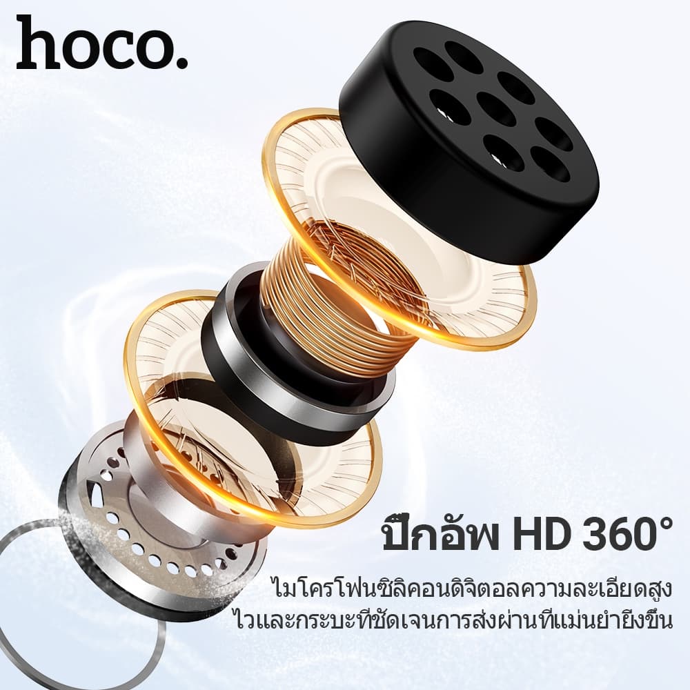 HOCO HK61 ไมค์ไร้สาย 2 in 1 ไมค์คู่ รองรับทั้ง iOS + Type-C ตัดเสียงรบกวน จับเสียง360° เชื่อมต่อ 15m 2.4Ghz ไมค์ไลฟ์สด hc7 https://wayoza.com