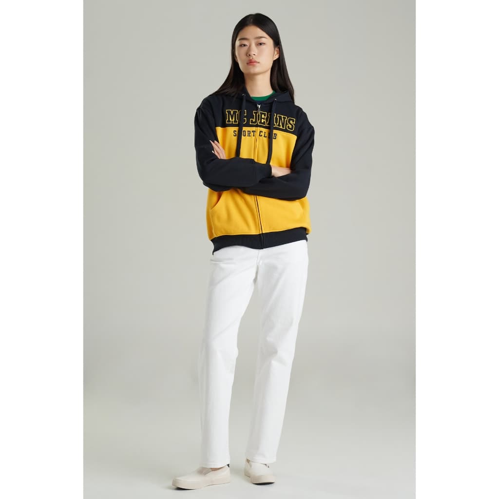 Mc jeans เสื้อกันหนาว ฮู้ดดี้ Unisex แขนยาว สีกรมท่า MJHP219 https://wayoza.com