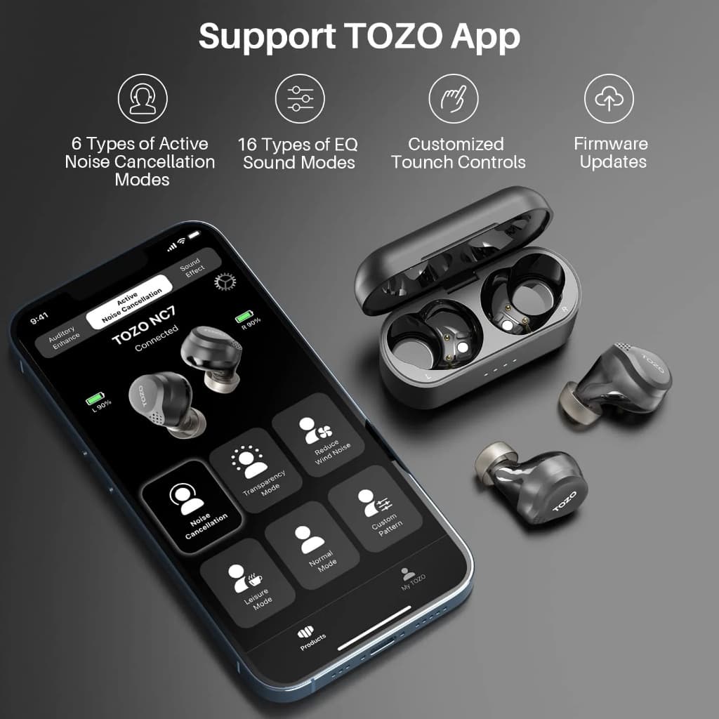 TOZO NC7 Pro หูฟังบลูทูธ In-Ear 4 Mics ENC IPX6 Bluetooth 5.3 https://wayoza.com