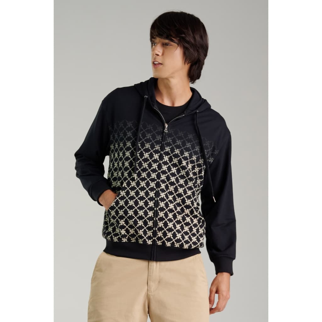 Mc jeans เสื้อกันหนาว ฮู้ดดี้ Unisex แขนยาว สีดำ MJHZ209 https://wayoza.com