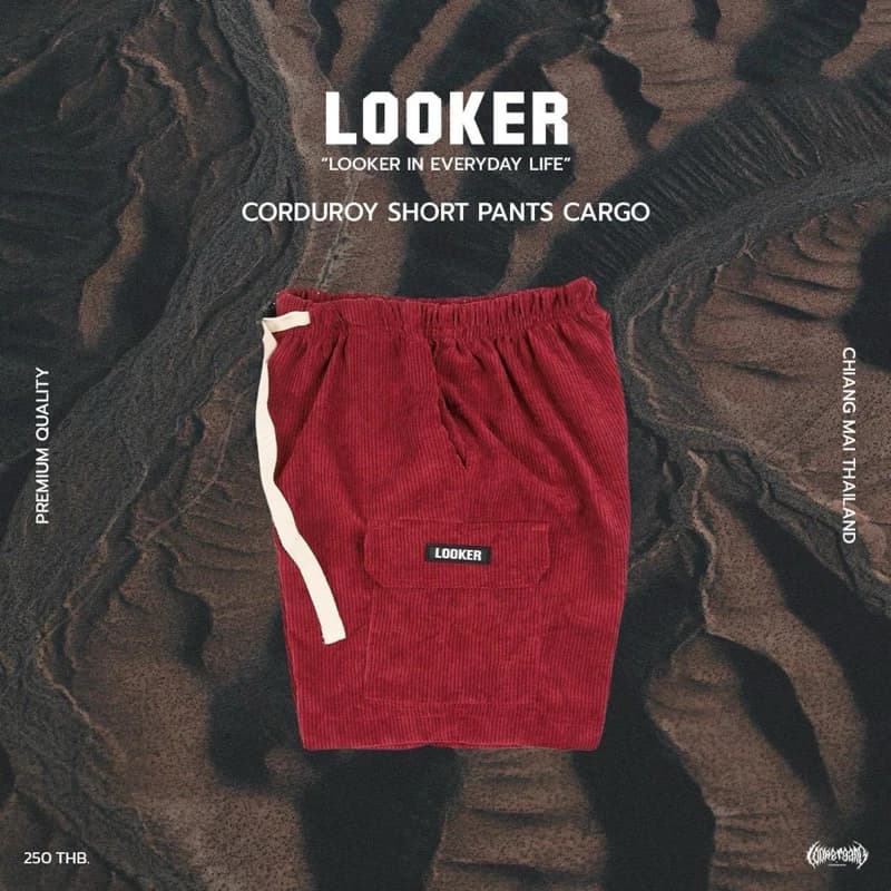 LOOKER - กางเกงขาสั้นผ้าลูกฟูกรุ่นกระเป๋าข้าง สีดำ สีเทาเข้ม สีครีมเหลือง สีครีมขาว สีน้ำตาล สีเทาอ่อน สีเขียว สีฟ้า สีแดง สีกรม สีขาว https://wayoza.com