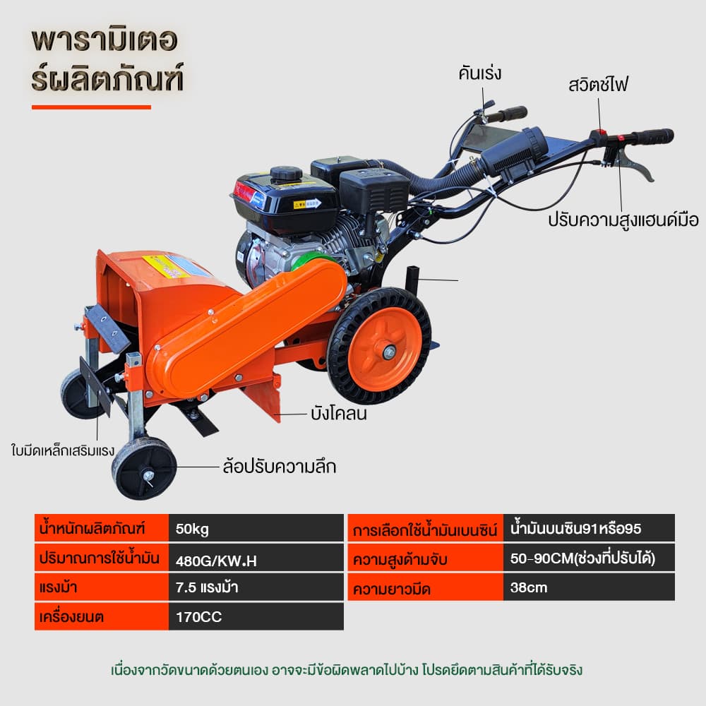 LIFAN OFFICIAL เครื่องตัดหญ้ารถเข็น 4 จังหวะ 7.5 แรงม้า ไถพรวนทางการเกษตร สวนผัก เครื่องตัดหญ้าน้ำมันเบนซิน https://wayoza.com