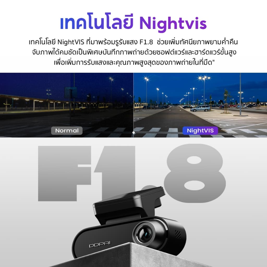 DDPAI N5 Dual กล้องติดรถยนต์ Front and Rear Dash Cam 4K +1080P Full HD Car Camera ADAS 140 °องศามุมกว้าง https://wayoza.com