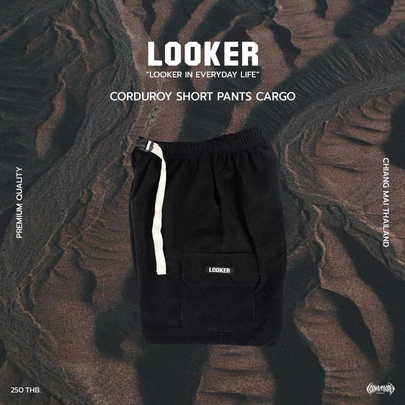 LOOKER - กางเกงขาสั้นผ้าลูกฟูกรุ่นกระเป๋าข้าง สีดำ สีเทาเข้ม สีครีมเหลือง สีครีมขาว สีน้ำตาล สีเทาอ่อน สีเขียว สีฟ้า สีแดง สีกรม สีขาว https://wayoza.com