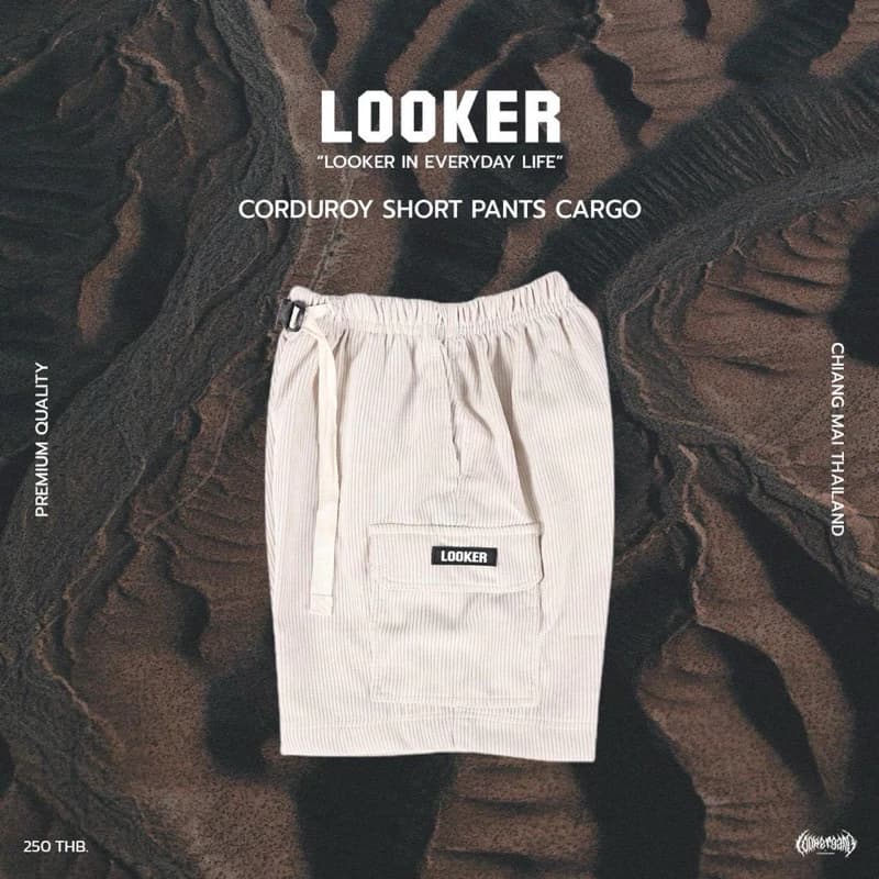 LOOKER - กางเกงขาสั้นผ้าลูกฟูกรุ่นกระเป๋าข้าง สีดำ สีเทาเข้ม สีครีมเหลือง สีครีมขาว สีน้ำตาล สีเทาอ่อน สีเขียว สีฟ้า สีแดง สีกรม สีขาว https://wayoza.com