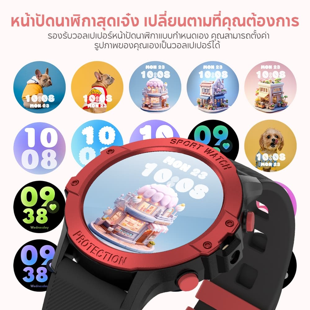 Aolon รุ่น Kids 2 นาฬิกาเด็ก 1.27 นิ้ว โทรผ่านบลูทูธ สมาร์ทวอทช์ เด็ก ระยะออกกำลังกาย วอลเปเปอร์หน้าปัดแบบกำหนดเอง 27.3ก https://wayoza.com