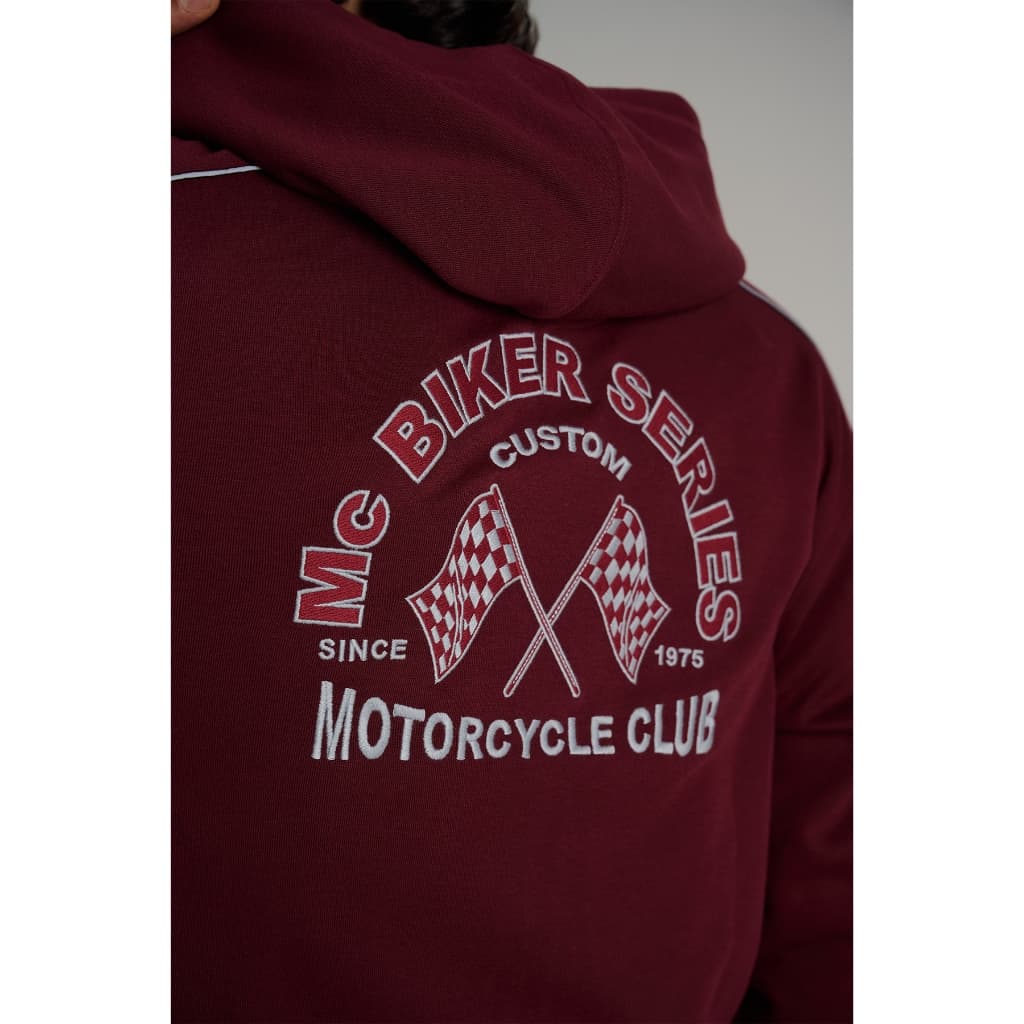 Mc jeans เสื้อกันหนาว ฮู้ดดี้ Unisex แขนยาว สีแดงเลือดหมู MJHP217 https://wayoza.com