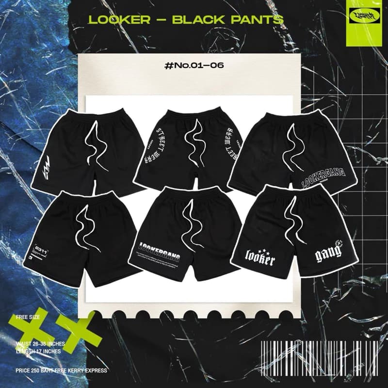 LOOKER - BLACK PANTS กางเกงขาสั้นผ้าสำลี https://wayoza.com