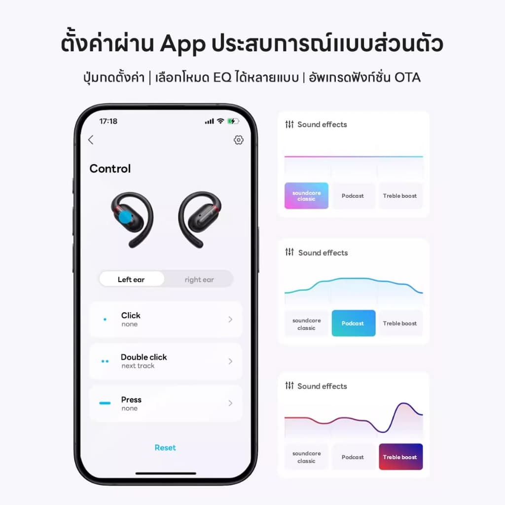 Soundcore V30i หูฟังบลูทูธไร้สาย Bluetooth 5.3 เสียงเบสหนัก กันน้ํา สําหรับเล่นกีฬา ปั่นจักรยาน https://wayoza.com