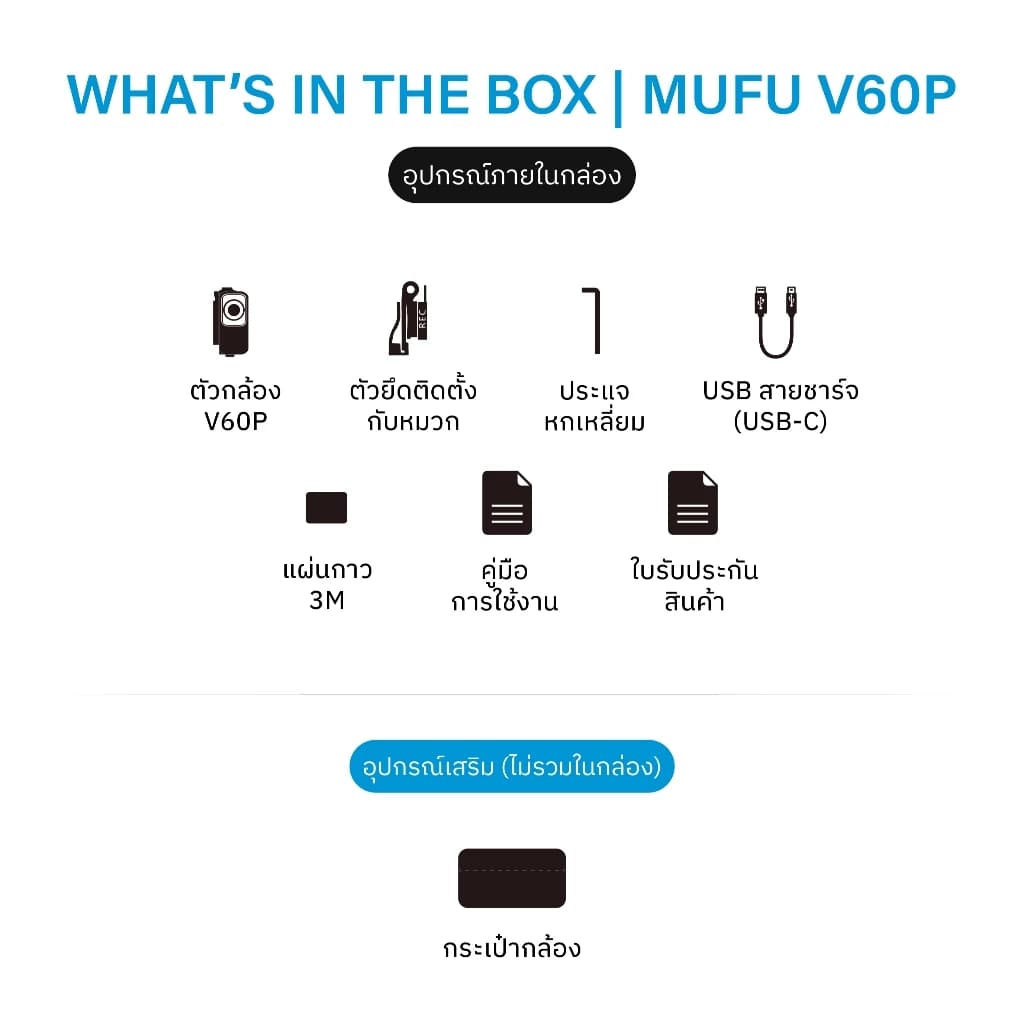 MUFU V60P กล้องติดหมวกกันน็อค 2K SONY Starvis WiFi กล้องบันทึกฉุกเฉิน กันน้ำIP66 รับประกันสินค้า 1 ปี https://wayoza.com